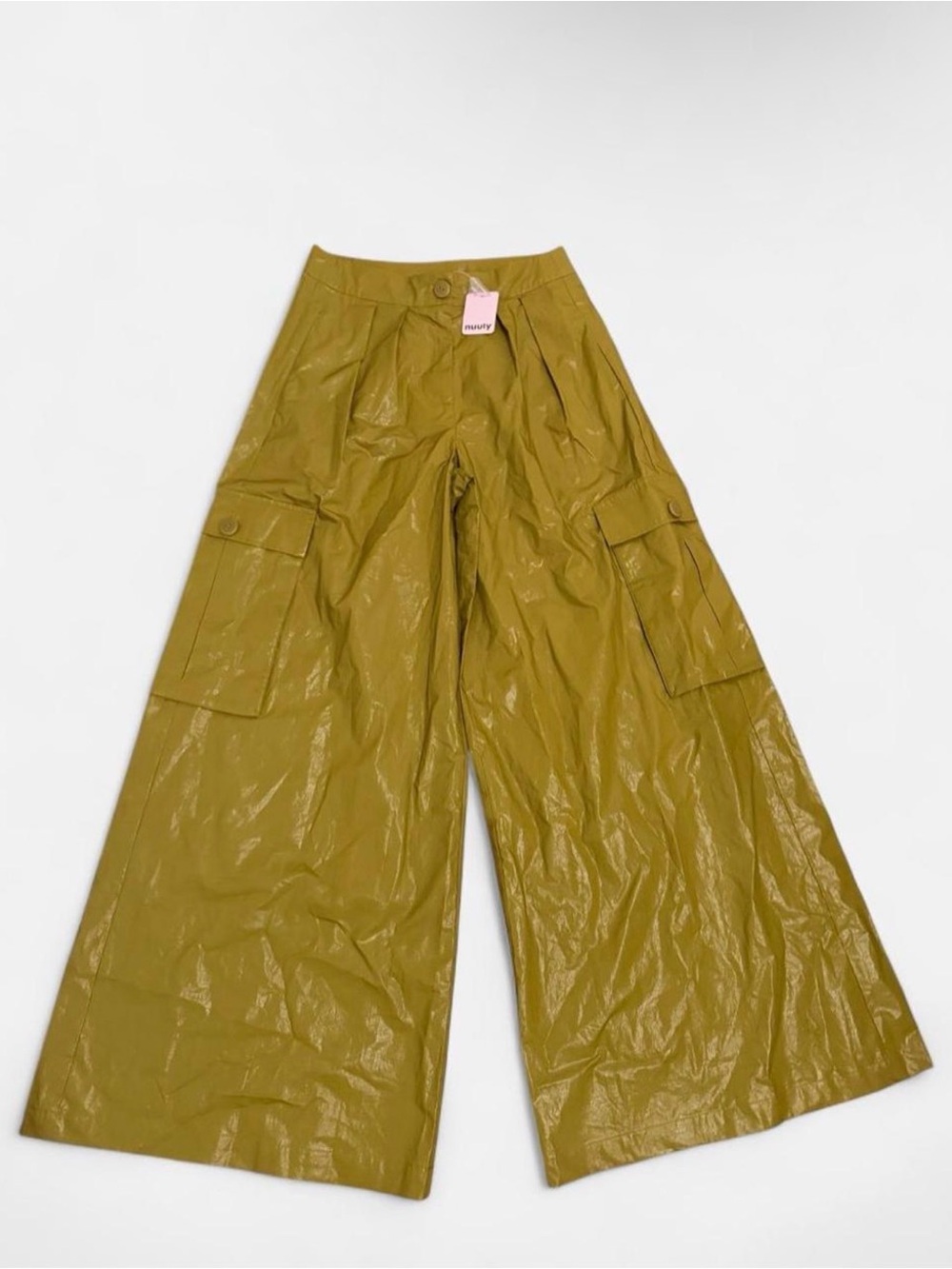 NWT Corey Lynn Calter Olive Green Nubia Vegan Leather Pants